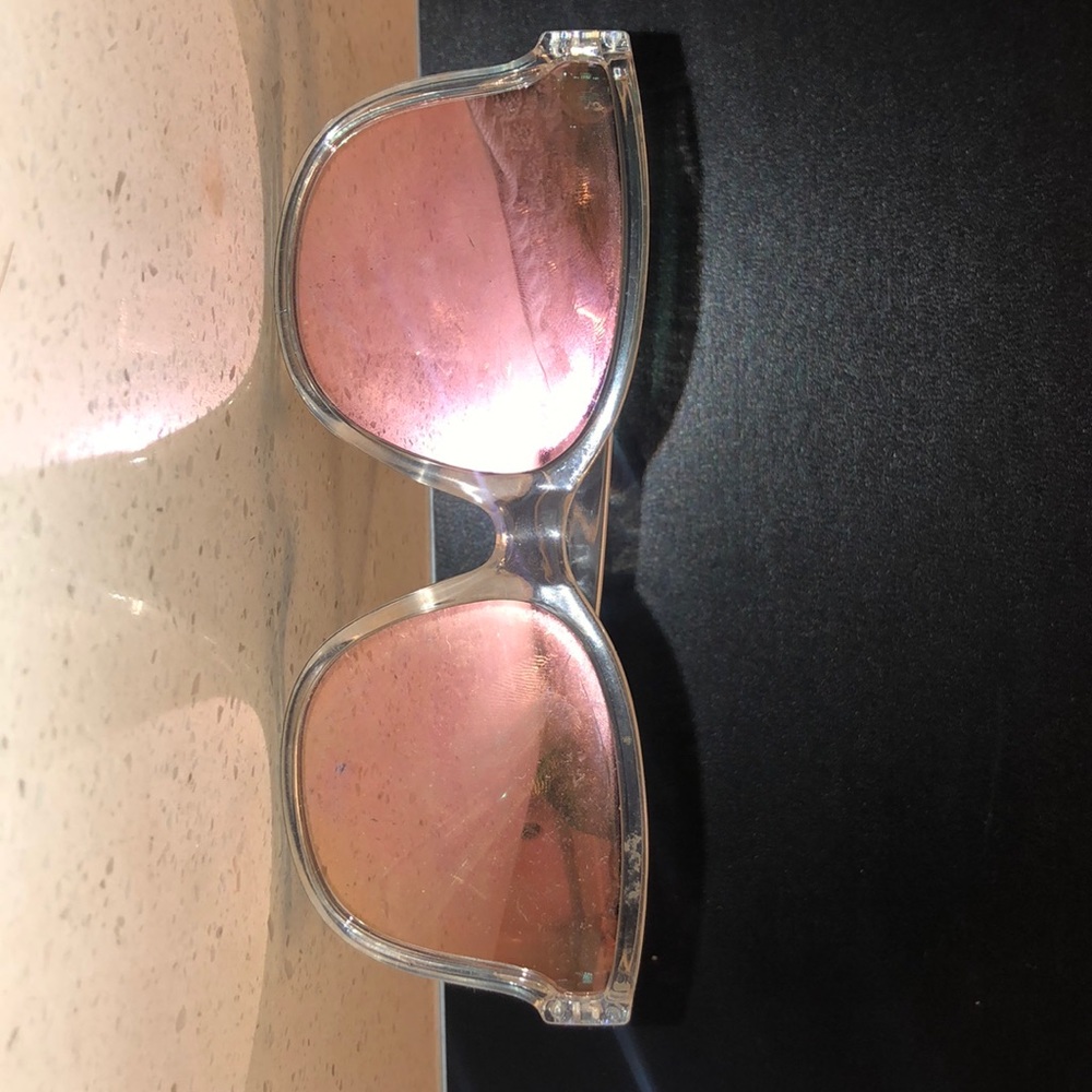 New clear sunglasses with chrome lens!